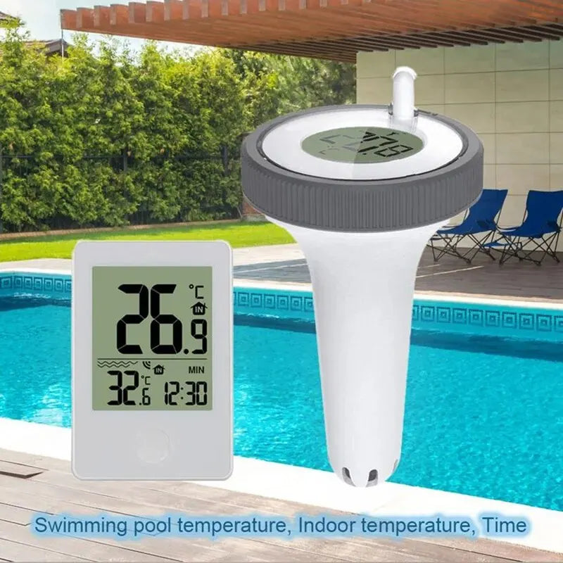 Termômetro Digital Sem Fio para Piscina e Spa com Sensor Remoto e Monitor LCD