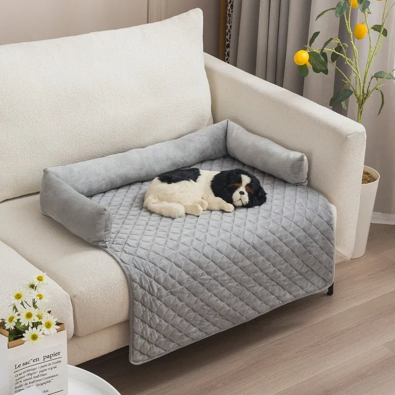 Cama Sofá para Pets em Veludo Confortável