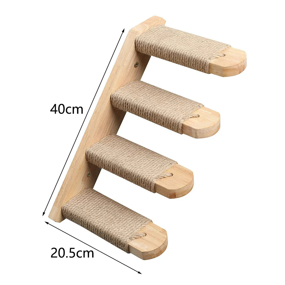 Prateleira de Escalada para Gatos com Poste para Arranhar e Espaço para Dormir