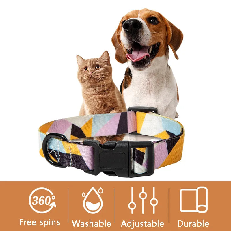 Conjunto de Coleira e Guia para Cães e Gatos - Estilo Boêmio