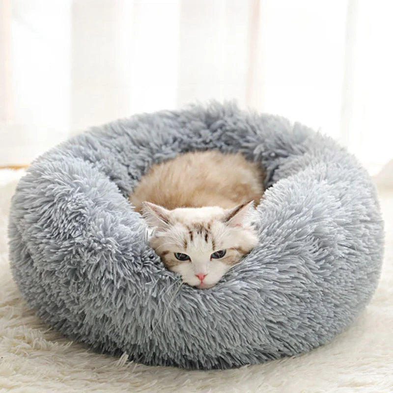 Ninho de Inverno para Gatos e Cães - Cama Pet Quente e Lavável, Design Atraente