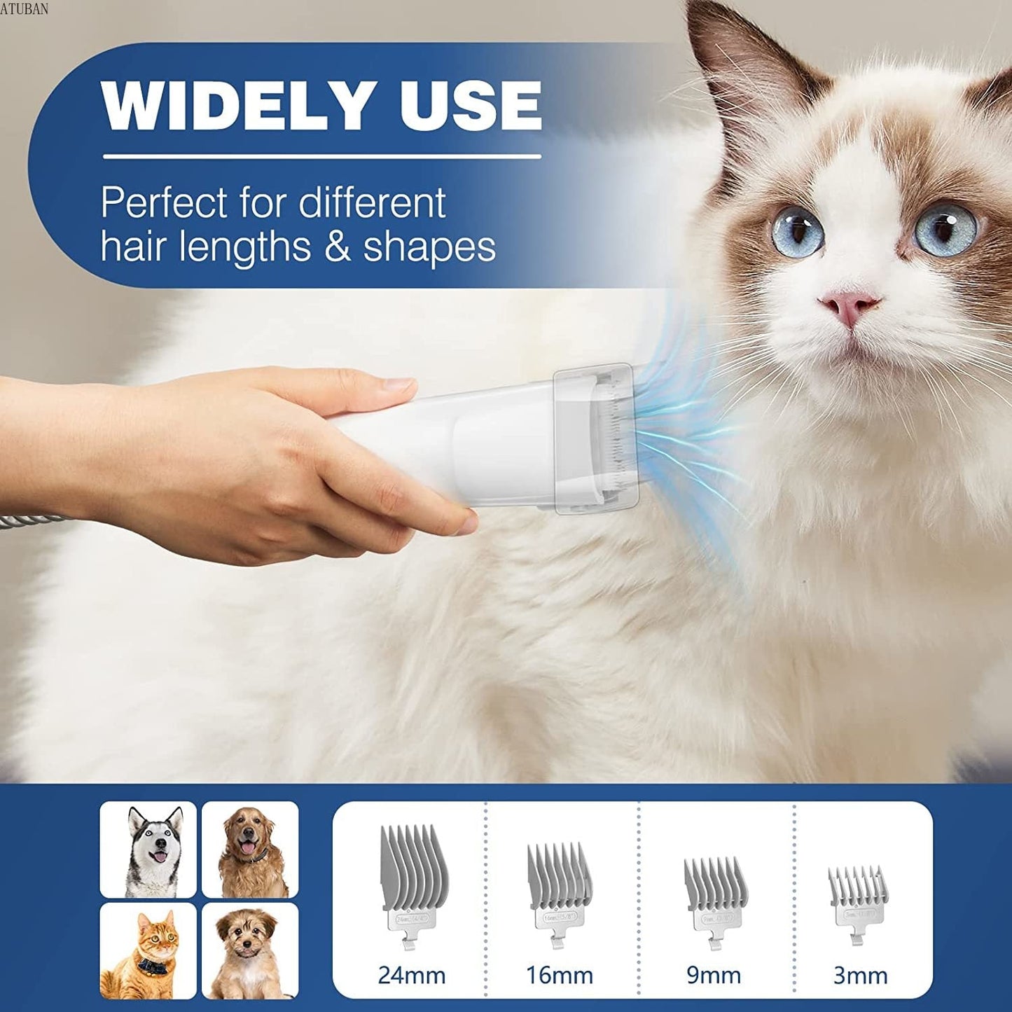 Aspirador e Kit de Higiene para Pets