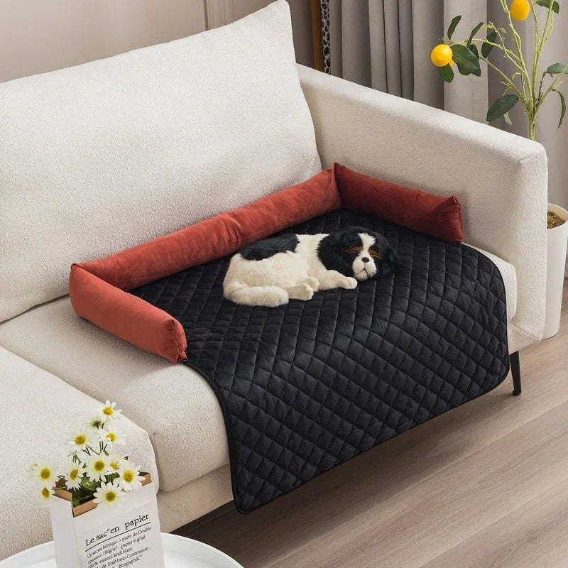 Cama Sofá para Pets em Veludo Confortável