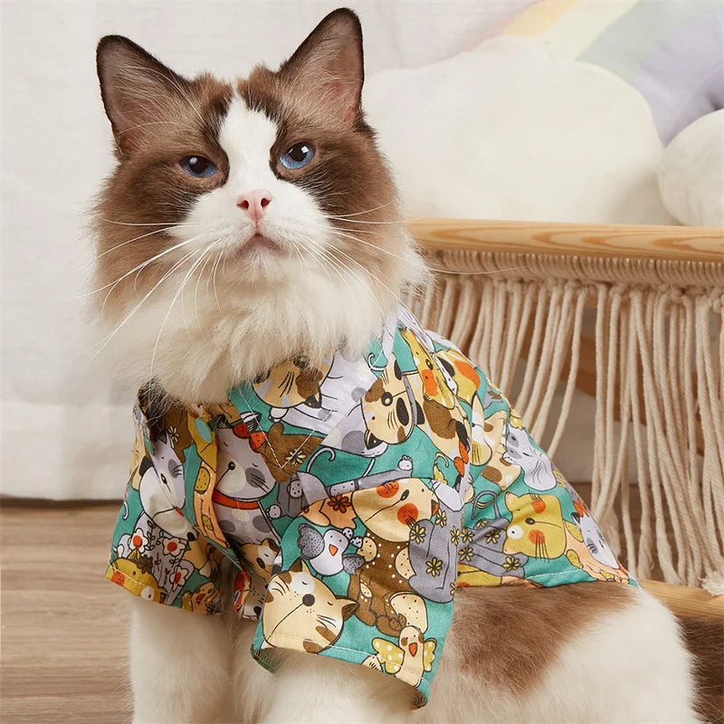 Camiseta Verano para Cães Pequenos - Roupas Estilosas e Confortáveis