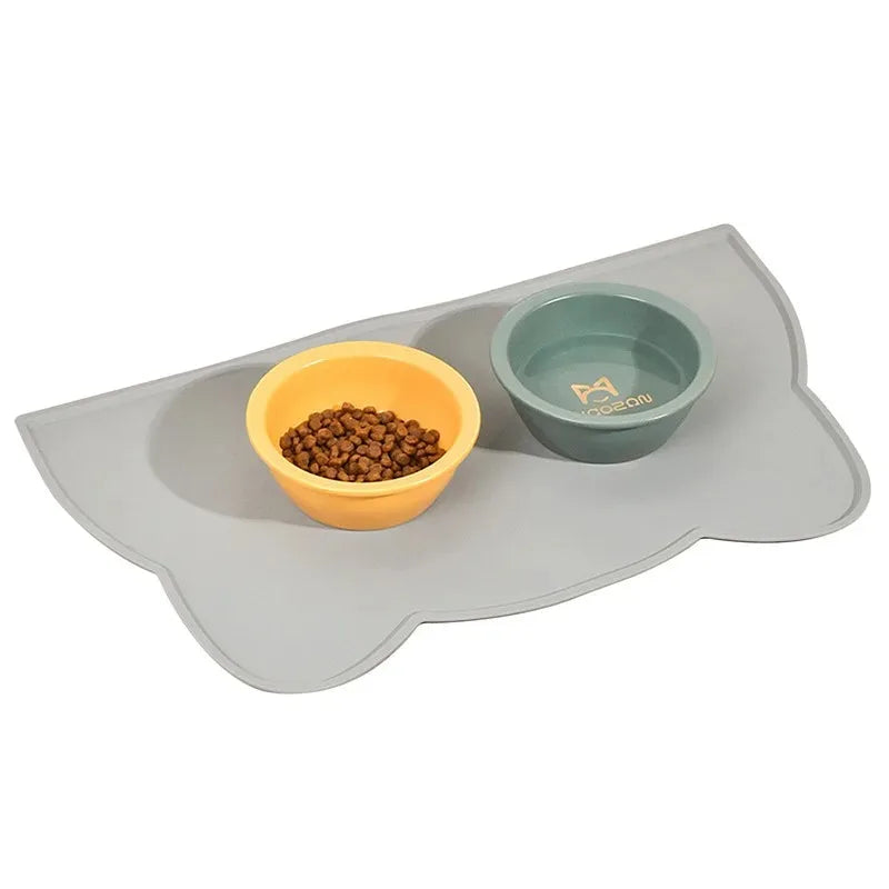 Tapete Impermeável para Pets - Silicone Antiderrapante para Alimentação de Cachorros e Gatos