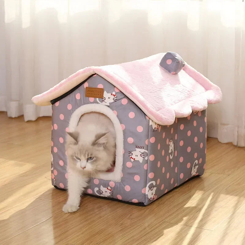 Casinha Dobrável Aquecida para Cães e Gatos - Conforto e Praticidade para Pets