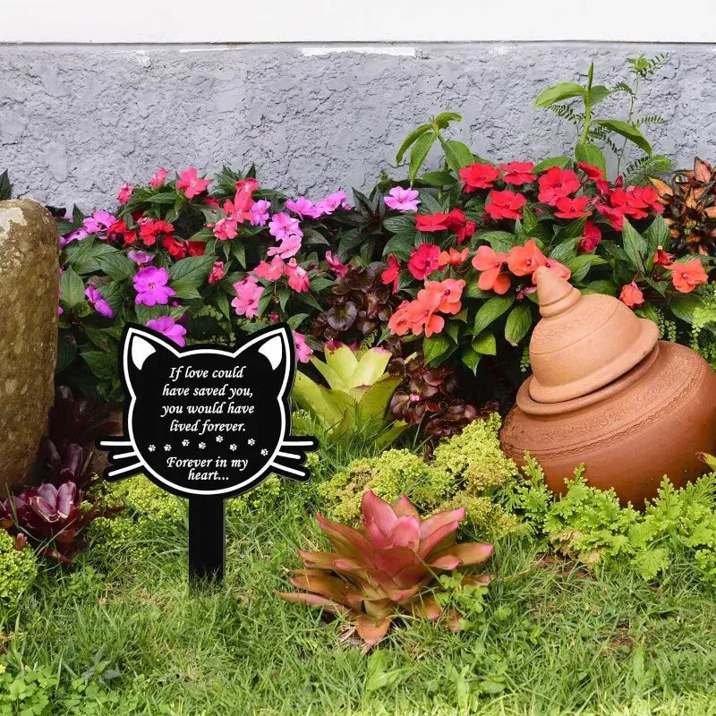 Placa de Memorial para Animais de Estimação – Sinalizador de Cemitério para Jardim