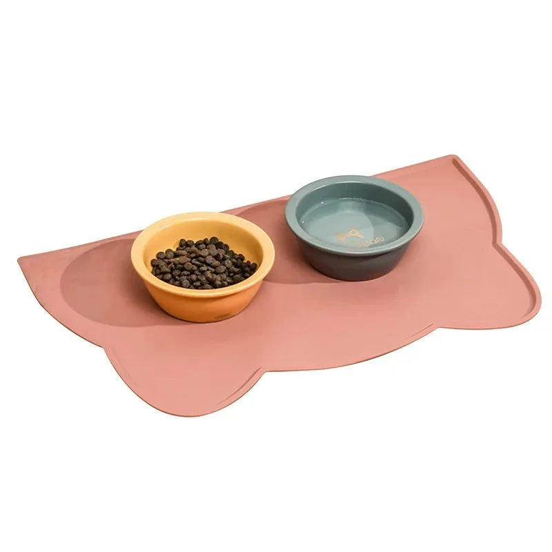 Tapete Impermeável para Pets - Silicone Antiderrapante para Alimentação de Cachorros e Gatos