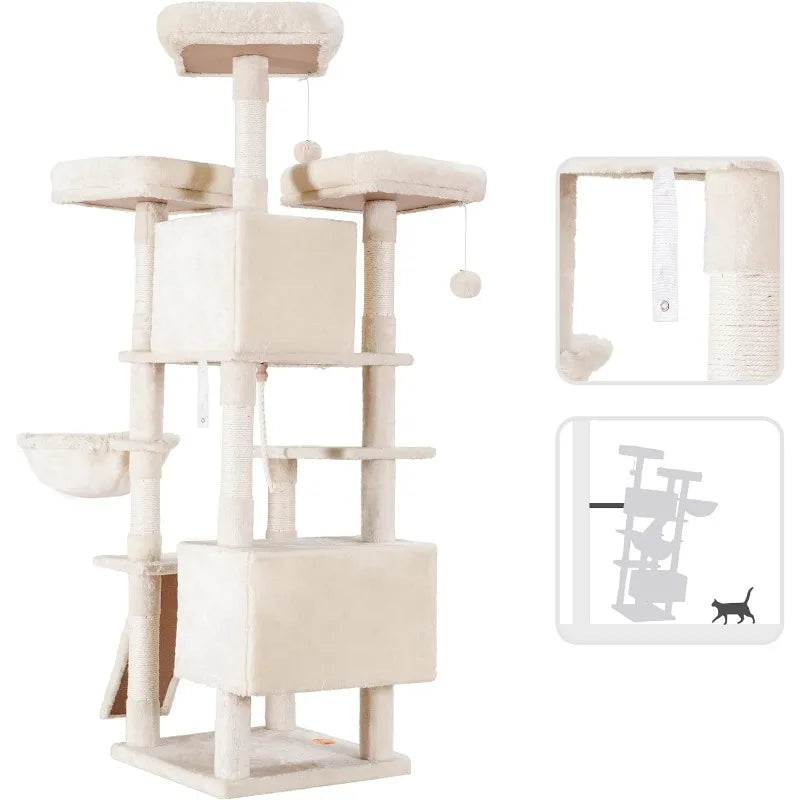 Árvore para Gatos Grande - Torre Ideal para Ambientes Internos