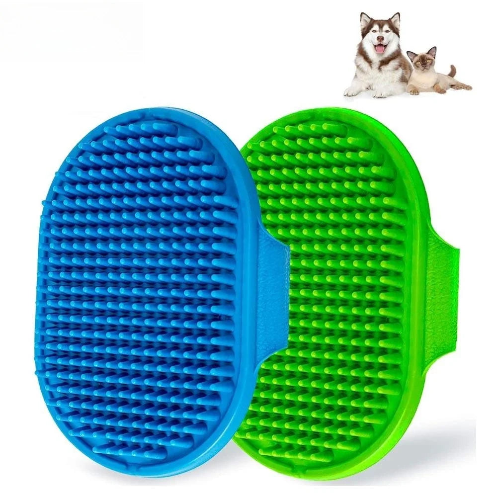 Luvas de Silicone para Banho e Escovação de Pets - Limpeza e Massagem Prática