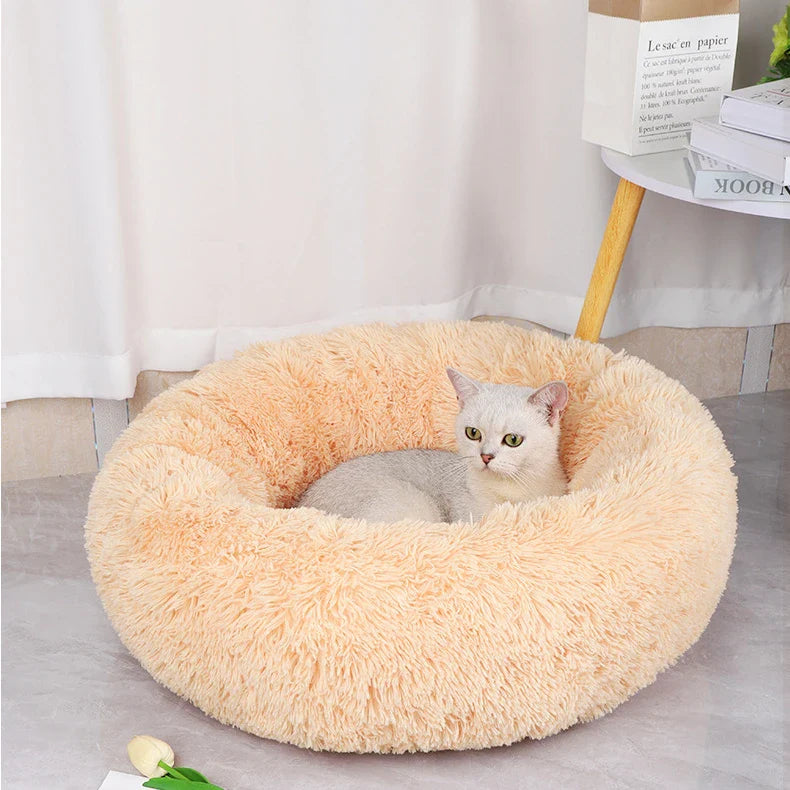 Ninho de Inverno para Gatos e Cães - Cama Pet Quente e Lavável, Design Atraente