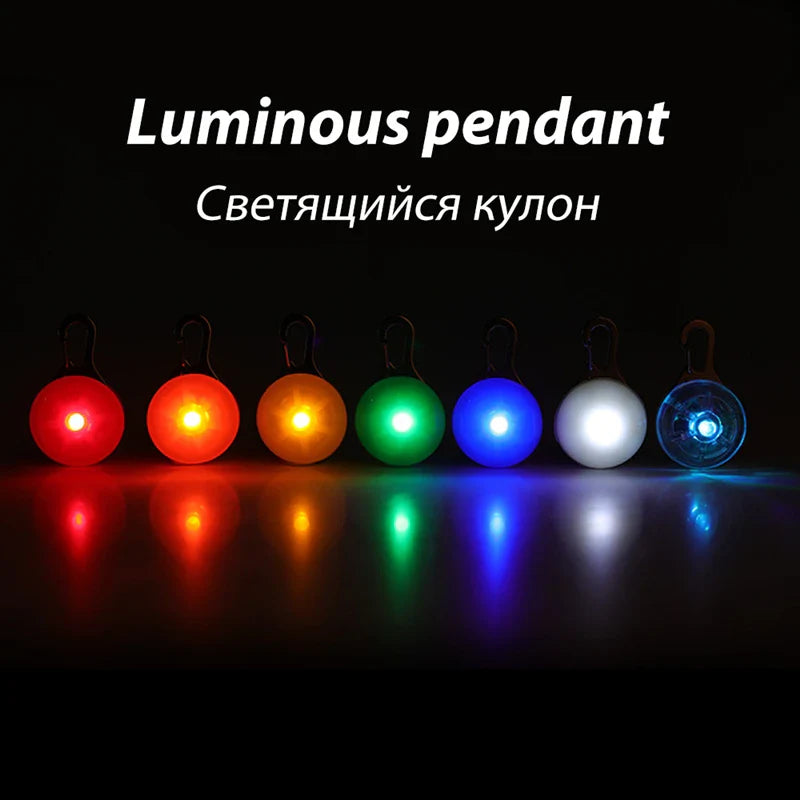 Colar de Cão com LED Carregável USB - Segurança Noturna para Pequenos Animais