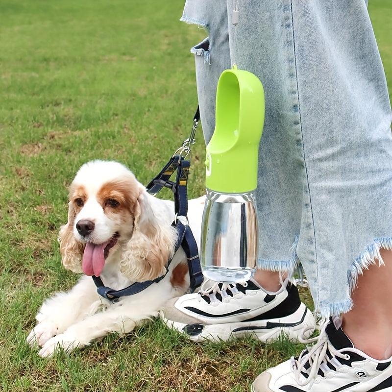 Garrafa de Água para Cães à Prova de Vazamentos com Tigela - Ideal para Viagens e Atividades ao Ar Livre