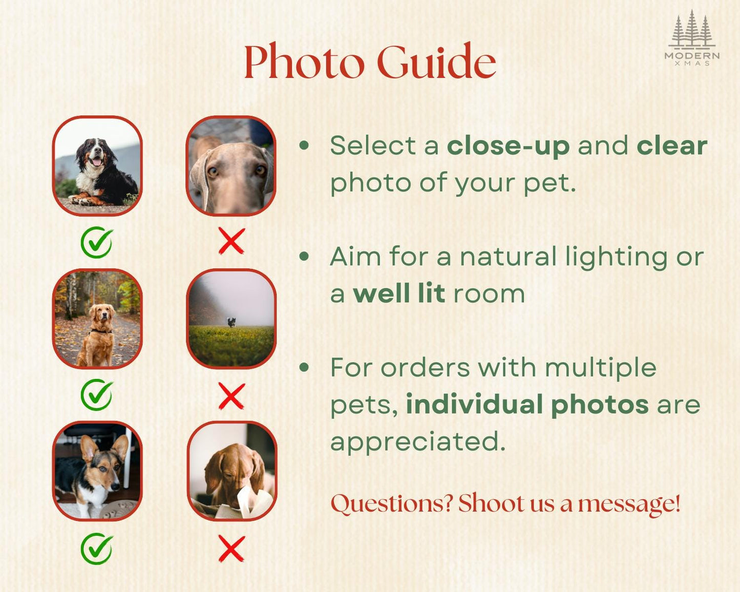 Enfeite Personalizado de Foto em Aquarela para Pets – Presente de Natal para Amantes de Cães | Alta Qualidade, Moderno, Durável, Confortável