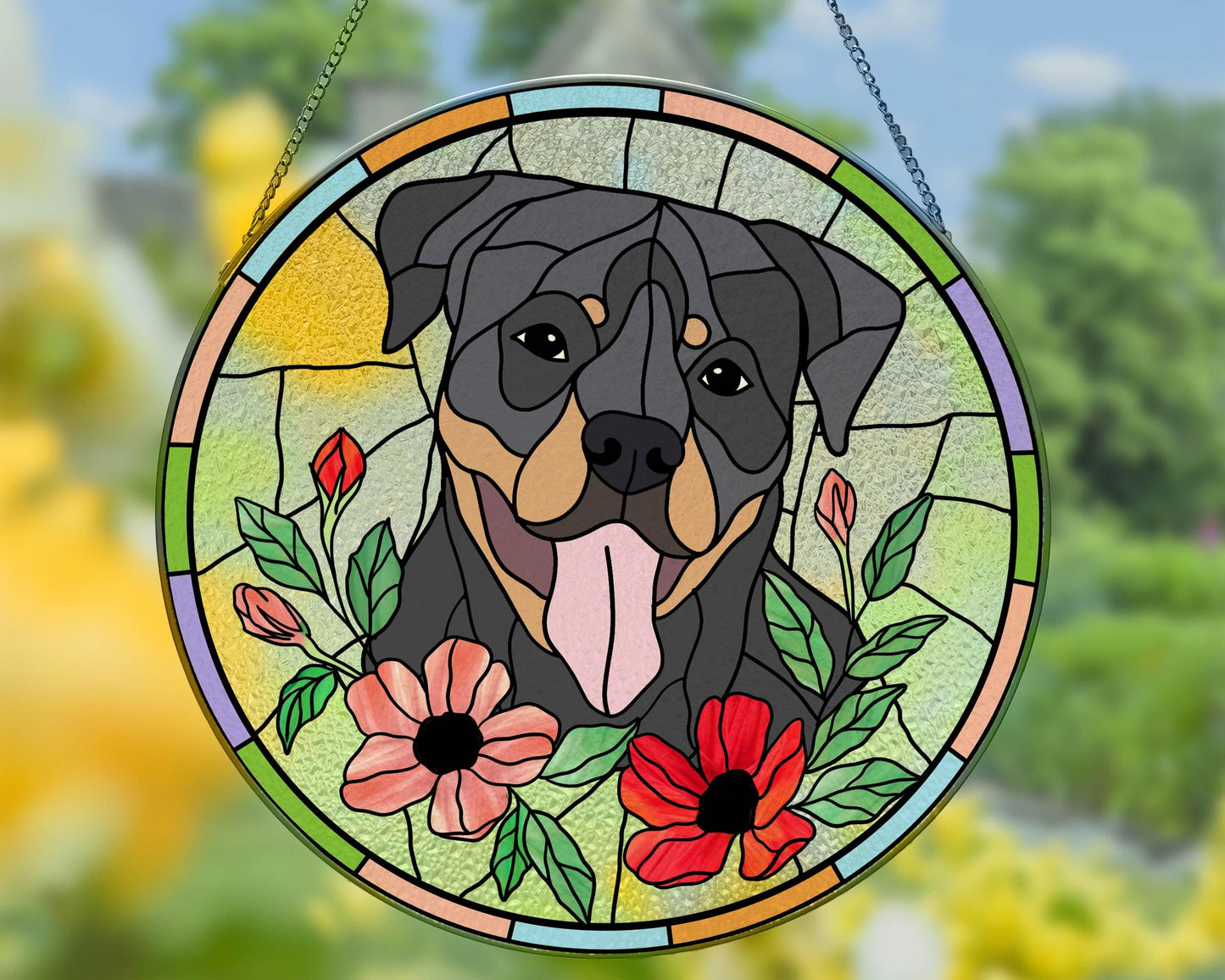 Suncatcher Personalizado com Retrato de Pet – Presente Memorável para Amantes de Animais | Alta Qualidade, Moderno, Durável, Confortável